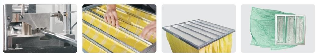دستگاه ساخت فیلتر های کنترل شده Omron HVAC اتوماتیک 12pcs / min ظرفیت
